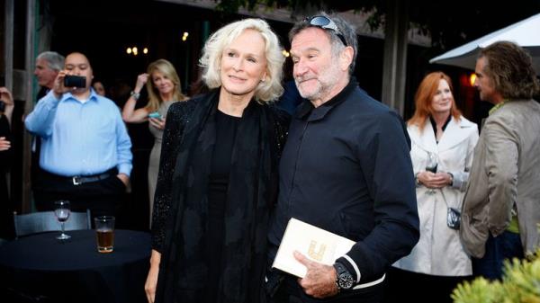 Glenn Close and Robin Williams during the opening night of the Mill Valley Film Festival at the Outdoor Art Club in MIll Valley, California, on Thursday, October 6, 2011. (Liz Hafalia/San Francisco Chro<em></em>nicle via AP)