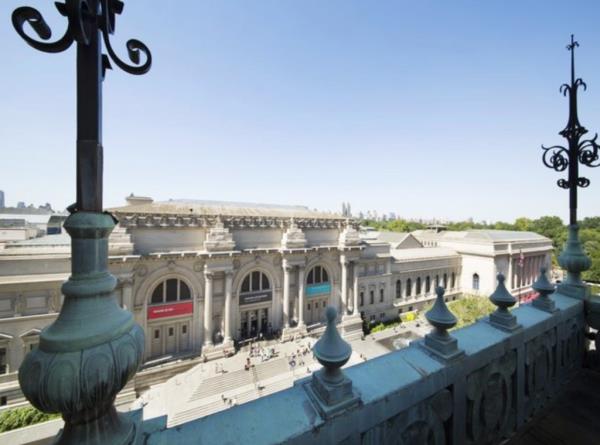 One of the terraces overlooking the Met Museum.