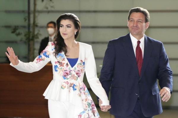 Florida Gov. Ron DeSantis with his wife Casey during a trip to Japan on April 24, 2023.