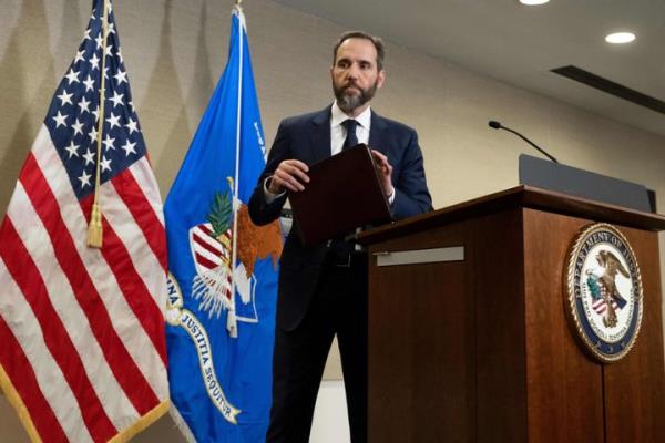 Special counsel Jack Smith leaves after speaking to the press in Washington on Aug. 1, 2023.