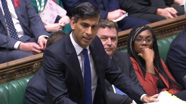 Rishi Sunak during PMQS