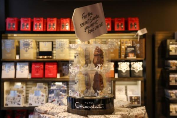 Hotel Chocolat Christmas products in shop