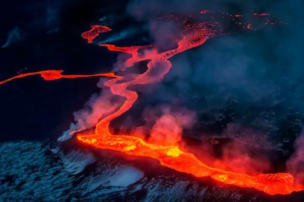 Small part of Lava flowing, Iceland