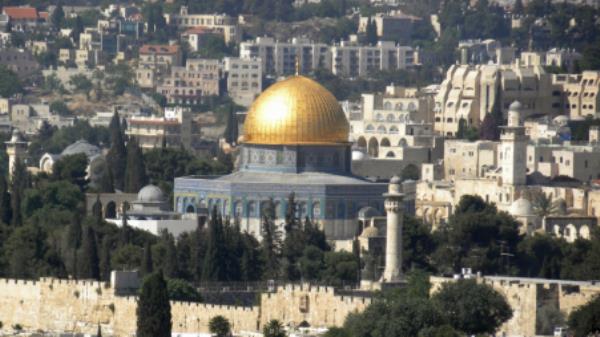 The Dome of the Rock in the Old City of Jerusalem.