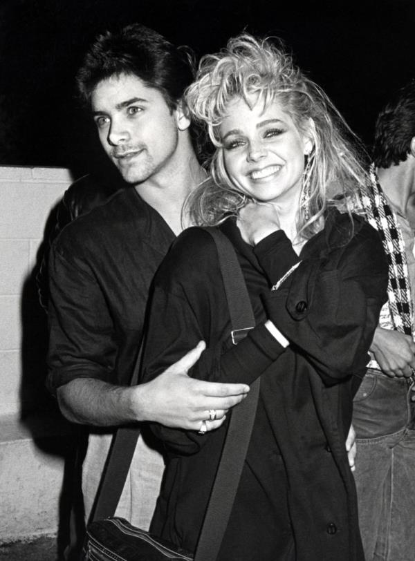 John Stamos and Teri Copley when they were dating in the '80s. 