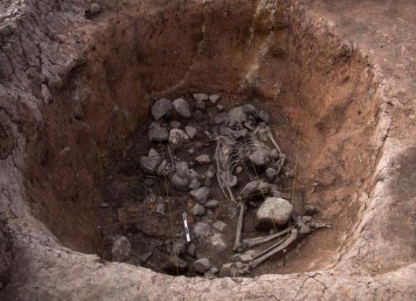 A 3,000-year-old tomb which archaeologists of the Pacopampa Archaeological Project believe might have ho<em></em>nored an elite religious leader in the Andean country some three millennia ago, is pictured in Pacopampa, Peru August 25, 2023. Ministry of Culture of Peru/Handout via REUTERS ATTENTION EDITORS - THIS IMAGE HAS BEEN SUPPLIED BY A THIRD PARTY. NO RESALES. NO ARCHIVES