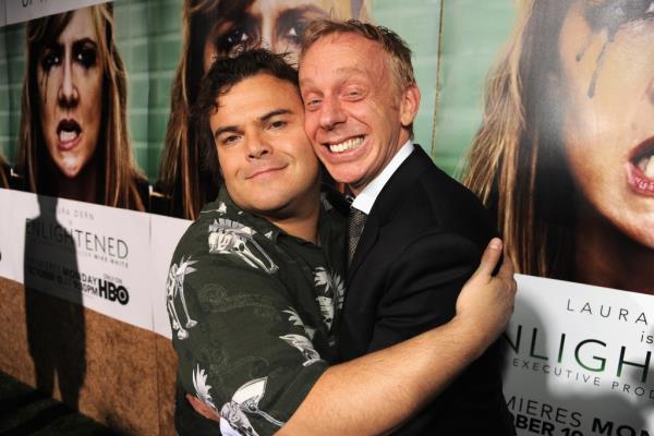 Jack Black and Mike White at the premiere of HBO's 