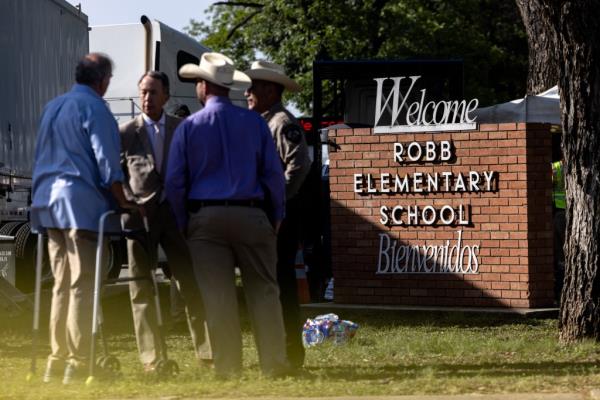 Robb Elementary School wher<em></em>e 21 people were killed, including 19 children, on May 25, 2022 in Uvalde, Texas.