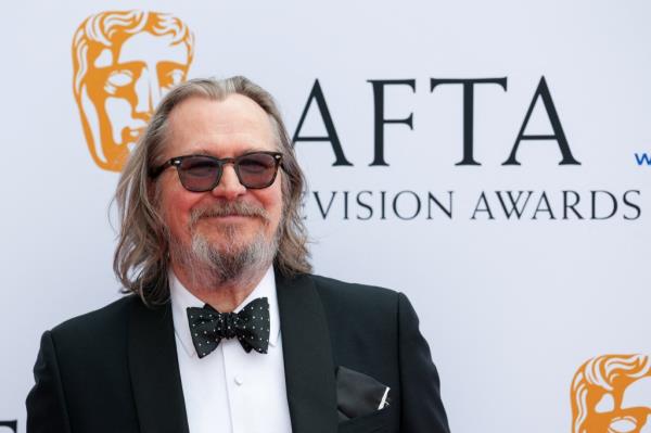 Gary Oldman poses on the red carpet at the 2023 BAFTA Television Awards in Londo