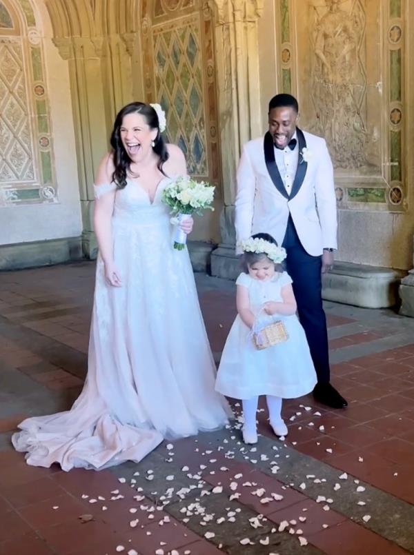 Lindsay Mendez on her wedding day.