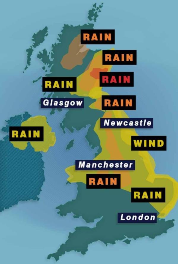 Weather Warning Map 21.10 - Storm babet