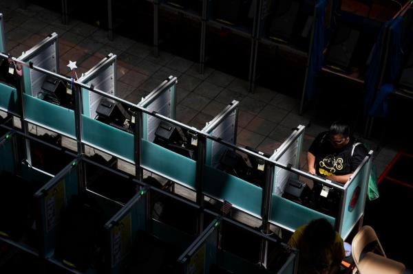 A person votes in the Nevada primary at a polling place, Tuesday, June 11, 2024, in Henderson, Nev. (AP Photo/John Locher)