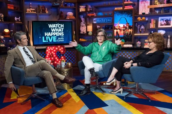 Andy Cohen, Joy Behar, and Rosie O'Donnell. 