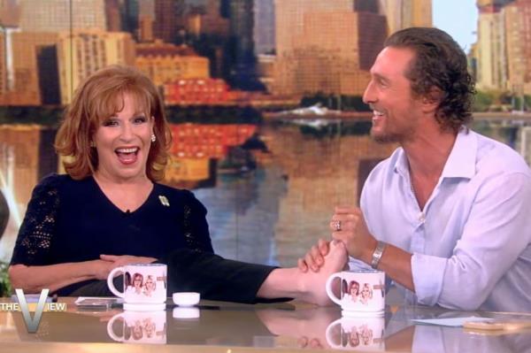 Joy Behar with guest Matthew McConaughey.