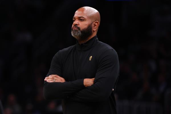 Head coach J. B. Bickerstaff of the Cleveland Cavaliers looks on during the first quarter against the Boston Celtics in Game Two of the Eastern Co<em></em>nference Second Round Playoffs at TD Garden on May 09, 2024 in Boston, Massachusetts.