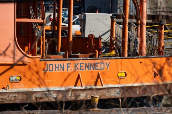 Another shot of the JFK boat docked