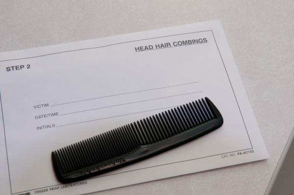 A form that lists the victim's name along with a comb. 