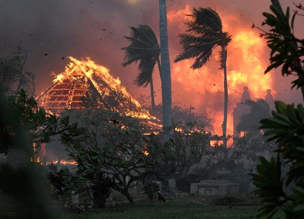 The wildfires scorched the island of Maui over the past two days.