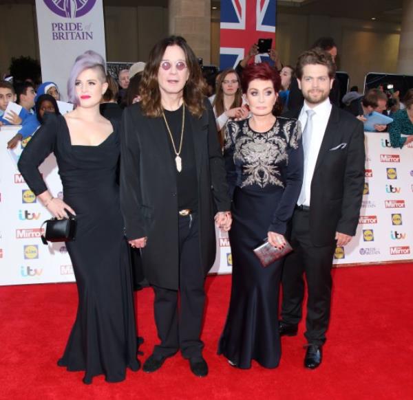 LONDON, ENGLAND - SEPTEMBER 28: Kelly Osbourne, Ozzy Osbourne, Sharon Osbourne and Jack Osbourne attend the Pride of Britain awards at The Grosvenor House Hotel on September 28, 2015 in London, England. (Photo by Mike Marsland/WireImage)