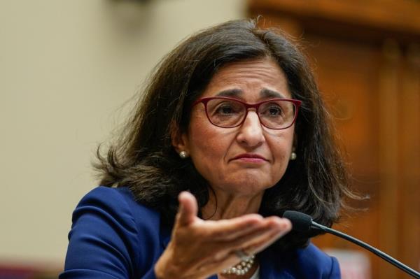 President of Columbia University Dr. Nemat (Minouche) Shafik testifies during a House Committee on Education and the Workforce hearing a<em></em>bout antisemitism on college campuses, on Capitol Hill in Washington, DC, on April 17, 2024.