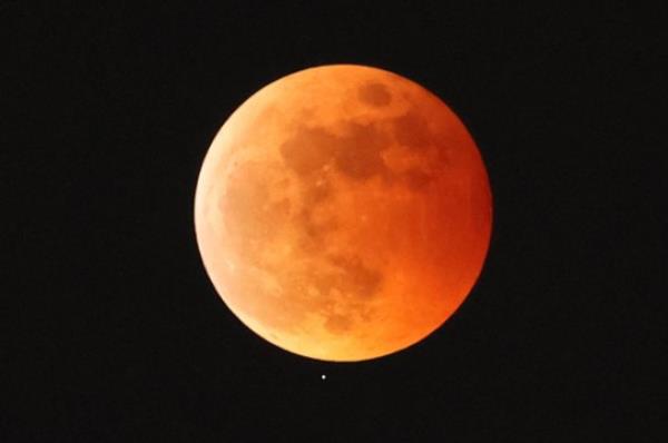 A lunar eclipse