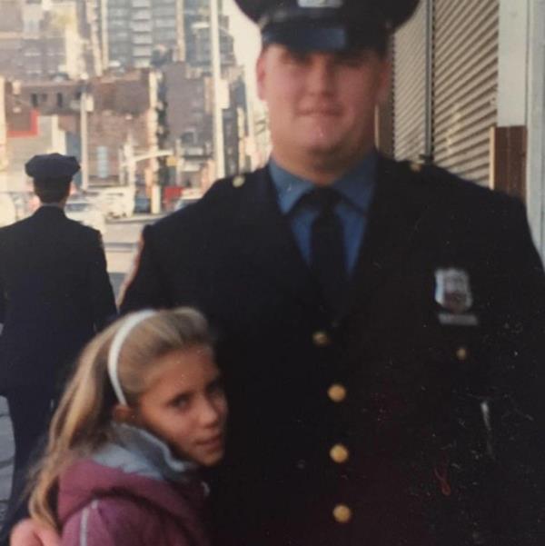 NYPD officer Anthony Dwyer, with his younger sister, Maureen.