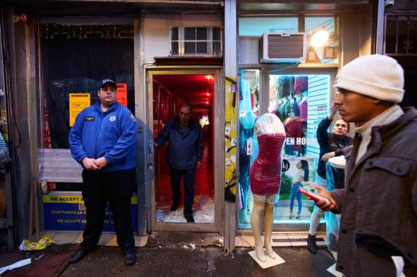 Members of the New York Police Department raided a massage parlor at 95-07 Roosevelt Avenue  on Thursday, January 25, 2024 in Queens, N.Y.