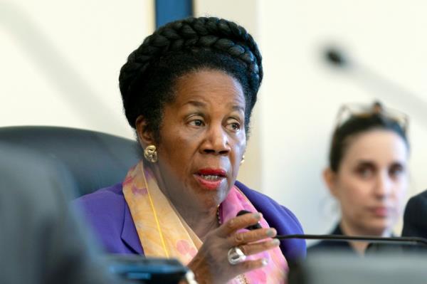 House Judiciary Crime and Federal Government Surveillance Subcommittee Ranking Member Rep. Sheila Jackson-Lee, D-Texas., delivers opening statements during a hearing on oversight of the Drug Enforcement Administration, Thursday, July 27, 2023, on Capitol Hill in Washington.