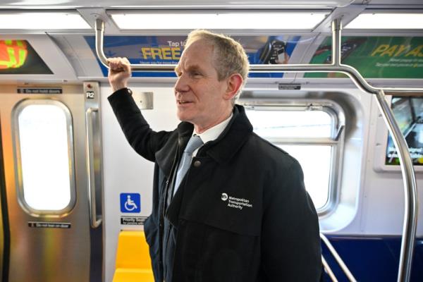 Janno Lieber on a subway