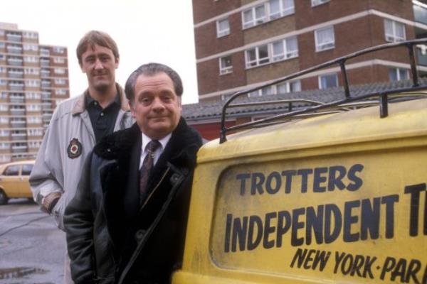 o<em></em>nly Fools and Horses Rodney (NICHOLAS LYNDHURST) & Del Boy (DAVID JASON).