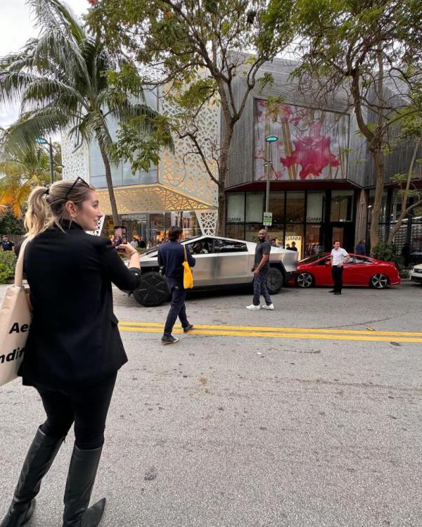 The incident took place last week near a Louis Vuitton store in Miami.