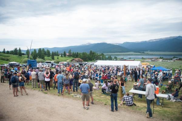 Hundreds attended a Lakota tribe naming ceremony for the bison, wher<em></em>e they bestowed the name Wakan Gli o<em></em>nto the absentee ho<em></em>noree on June 26, 2024.