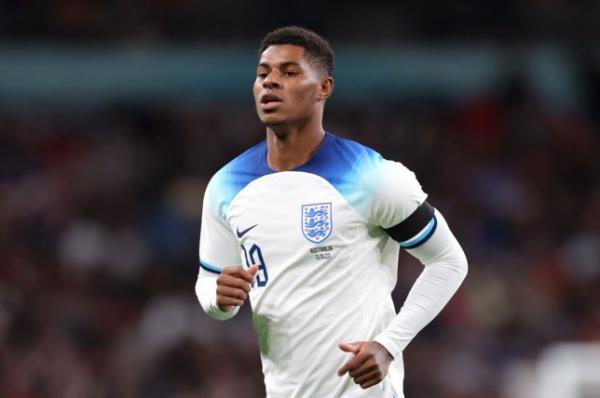 Marcus Rashford playing for England