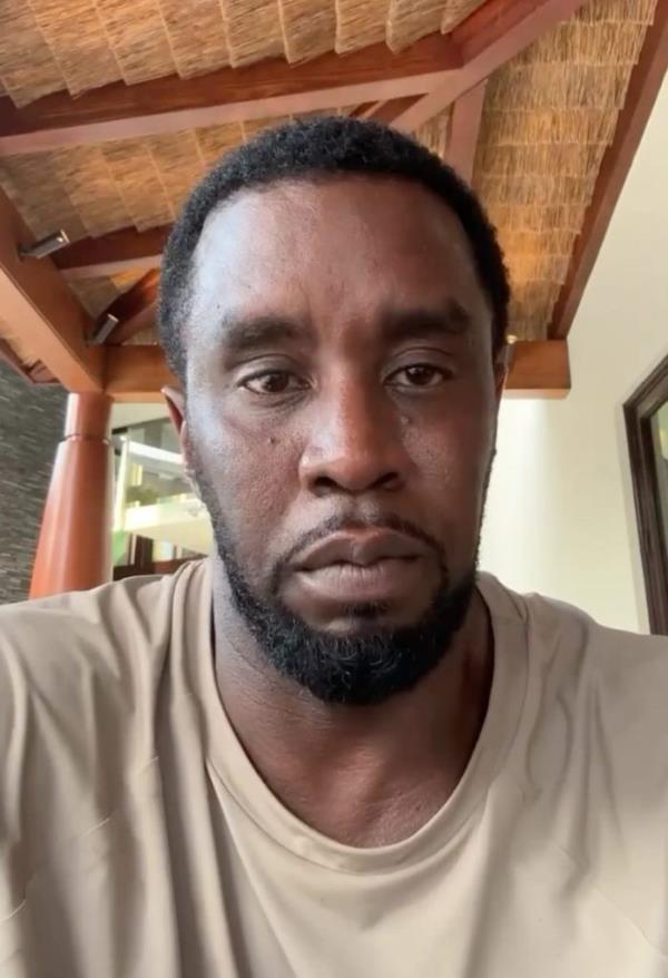 Sean 'Diddy' Combs taking a selfie while apologizing for inexcusable behavior