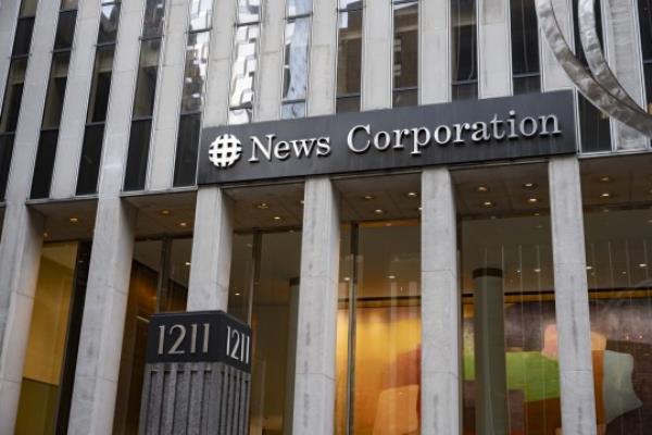 Mandatory Credit: Photo by Taidgh Barron/ZUMA Press Wire/Shutterstock (14066188a) The News Corporation Building at 1211 Avenue of the Americas. ..The Rockefeller Center Annex XYZ building is home to media tycoon Rupert Murdoch's empire, including his companies News Corp and Fox. The building houses the offices of Dow Jones, The Wall Street Journal, The Sun US, The New York Post and the studios of Fox News and the Fox Business channel. Murdoch's companies have been co<em></em>ntroversial for causing political polarization in western democracies. Midtown West Manhattan stock, New York, United States - 22 Aug 2023