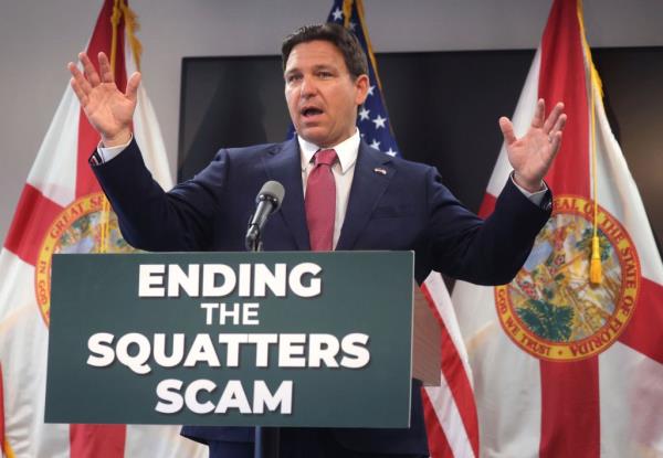 Florida Gov. Ron DeSantis delivers remarks before signing House bill 621 