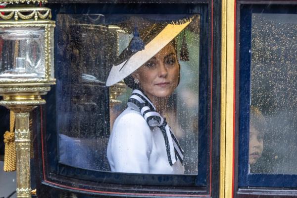 Kate Middleton arriving at Trooping the Colour