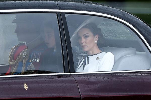 Kate Middleton arrives at Buckingham Palace before Trooping the Colour