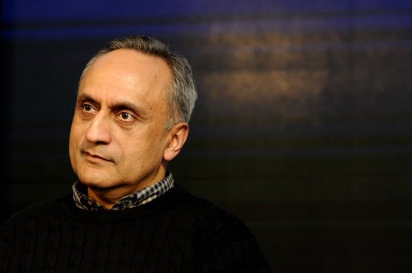 Manoj Bhargava with a stern face.