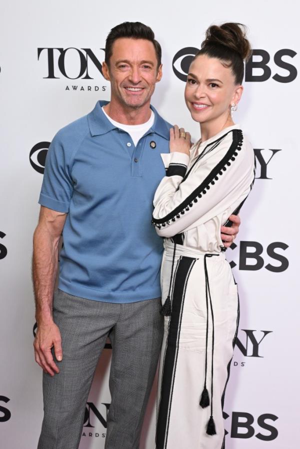 Hugh Jackman and Sutton Foster at an event for the 2022 Tony Awards