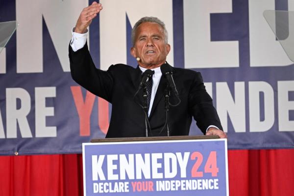 Robert F Kennedy Jr. announces his entry to the 2024 presidential race as an independent candidate in Philadelphia, Pennsylvania, U.S. October 9, 2023.