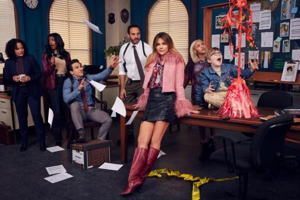 Judy Reyes as Selena, Javicia Leslie as Daphne, Deniz Akdeniz as Lev Osman, Daniel Sunjata as Karadec, Kaitlin Olson as Morgan, Amirah J as Ava, and Matthew Lamba<em></em>selliot in 