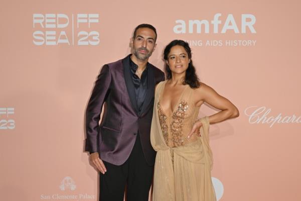 Mohammed Al Turki and Michelle Rodriguez. 